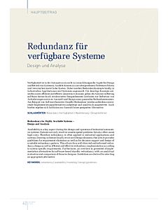 Redundanz für verfügbare Systeme