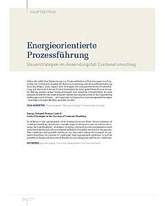 Energieorientierte Prozessführung