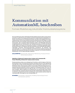 Kommunikation mit AutomationML beschreiben