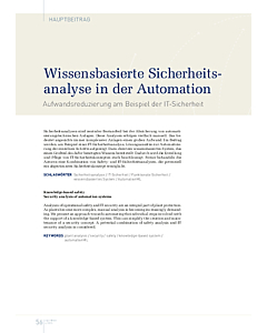 Wissensbasierte Sicherheitsanalyse in der Automation