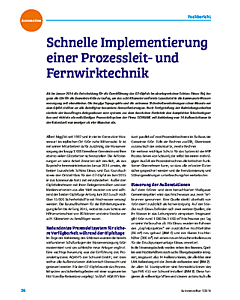 Schnelle Implementierung einer Prozessleit-und Fernwirktechnik