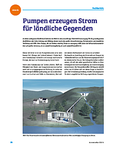 Pumpen erzeugen Strom für ländliche Gegenden