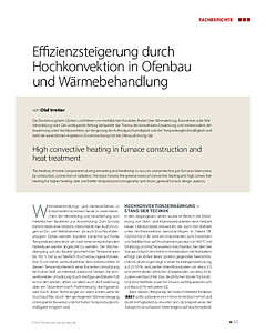 Effizienzsteigerung durch Hochkonvektion in Ofenbau und Wärmebehandlung