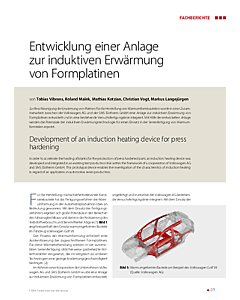 Entwicklung einer Anlage zur induktiven Erwärmung von Formplatinen