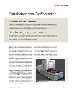 Fixturhärten von Großbauteilen
