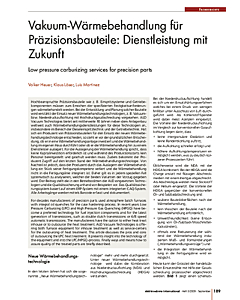 Vakuum-Wärmebehandlung für Präzisionsbauteile: Dienstleistung mit Zukunft