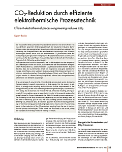 CO2-Reduktion durch effiziente elektrothermische Prozesstechnik