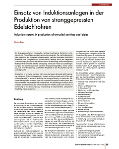 Einsatz von Induktionsanlagen in der Produktion von stranggepressten Edelstahlrohren