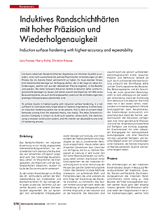 Induktives Randschichthärten mit hoher Präzision und Wiederholgenauigkeit