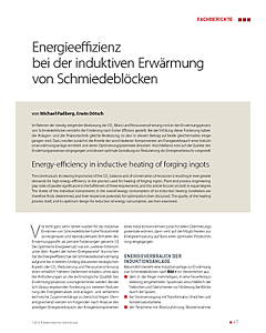 Energieeffizienz bei der induktiven Erwärmung von Schmiedeblöcken