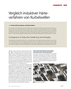 Vergleich induktiver Härteverfahren von Kurbelwellen