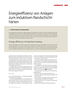 Energieeffizienz von Anlagen zum induktiven Randschichthärten