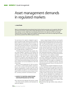 Asset management demands in regulated markets