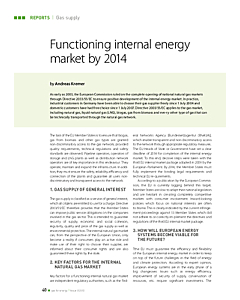Functioning internal energy market by 2014