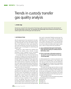 Trends in custody transfer gas quality analysis