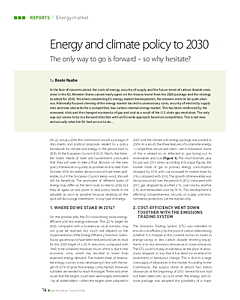 Energy and climate policy to 2030