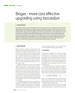 Biogas - more cost effective upgrading using biocatalyst