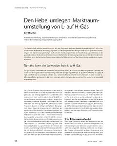 Den Hebel umlegen: Marktraumumstellung von L- auf H-Gas