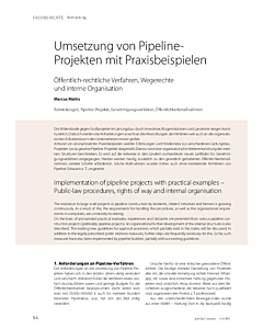 Umsetzung von Pipeline-Projekten mit Praxisbeispielen
