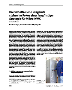 Brennstoffzellen-Heizgeräte stehen im Fokus einer langfristigen -Strategie für Mikro-KWK