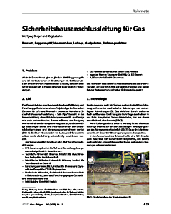 Sicherheitshausanschlussleitung für Gas