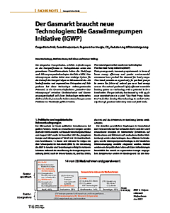 Der Gasmarkt braucht neue Technologien: Die Gaswärmepumpen Initiative (IGWP)