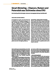 Smart Metering - Chancen, Nutzen und Potenziale aus Sichtweise eines EVU