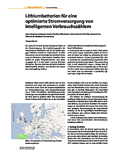Lithiumbatterien für eine optimierte Stromversorgung von intelligenten Verbrauchszählern