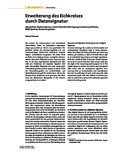 Erweiterung des Eichkreises durch Datensignatur