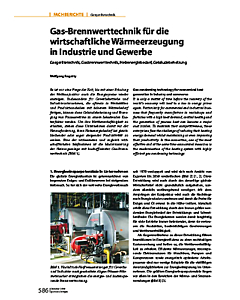 Gas-Brennwerttechnik für die wirtschaftliche Wärmeerzeugung in Industrie und Gewerbe