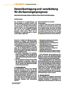 Datenübertragung und -verarbeitung für die Gasmengenprognose
