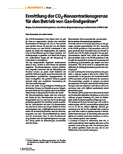 Ermittlung der CO2-Konzentrationsgrenze für den Betrieb von Gas-Endgeräten*