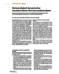 Notwendigkeit dynamischer Assetsimulation bei Gasnetzbetreibern