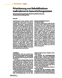 Priorisierung von Rehabilitationsmaßnahmen in Gasverteilungsnetzen