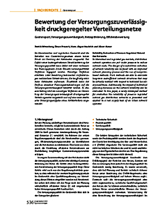 Bewertung der Versorgungszuverlässigkeit druckgeregelter Verteilungsnetze