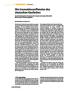 Die Innovationsoffensive des deutschen Gasfaches