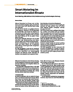 Smart Metering im internationalen Einsatz