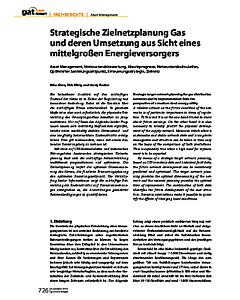Strategische Zielnetzplanung Gas und deren Umsetzung aus Sicht eines mittelgroßen Energieversorgers
