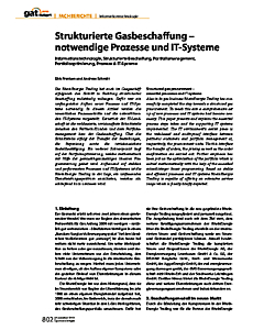 Strukturierte Gasbeschaffung - notwendige Prozesse und IT-Systeme