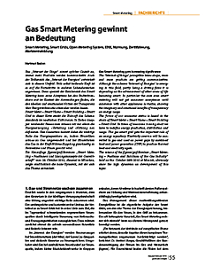 Gas Smart Metering gewinnt an Bedeutung