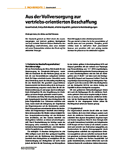 Aus der Vollversorgung zur vertriebs-orientierten Beschaffung