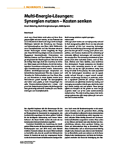 Multi-Energie-Lösungen: Synergien nutzen - Kosten senken