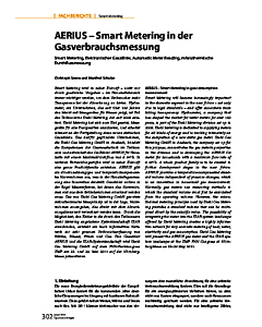 AERIUS - Smart Metering in der Gasverbrauchsmessung
