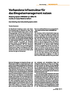 Vorhandene Infrastruktur für das Einspeisemanagement nutzen