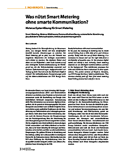 Was nützt Smart Metering ohne smarte Kommunikation?