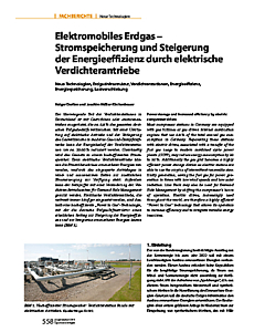 Elektromobiles Erdgas - Stromspeicherung und Steigerung der Energieeffizienz durch elektrische Verdichterantriebe