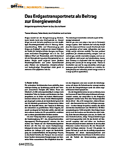 Das Erdgastransportnetz als Beitrag zur Energiewende