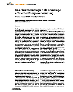 Gas-Plus-Technologien als Grundlage effizienter Energieverwendung