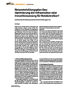 Netzentwicklungsplan Gas: Optimierung der Infrastruktur oder Investitionszwang für Netzbetreiber?