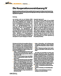 Die Kooperationsvereinbarung IV